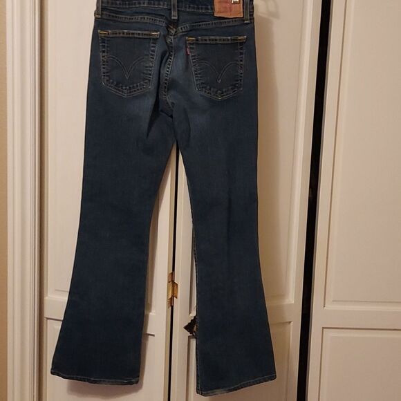 Levis Vintage 519 med wash low rise flare bell bottom jeans - Picture 2 of 6